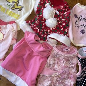 Pet clothes XXS 7 Pieces, Christmas, tshirts, dresses